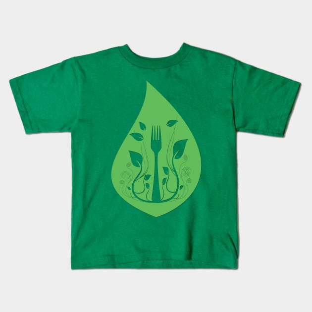 Go Vegan Organic Food Kids T-Shirt by Korry